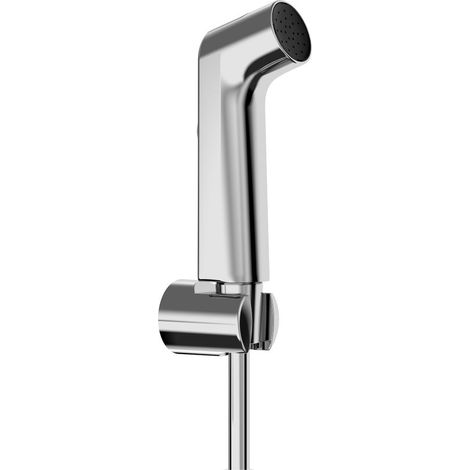 hansgrohe Bidette Handbrause S 1jet EcoSmart 6,2l/min Chrom mit Brausehalter, Druckschlauch 1,25m (1/3)