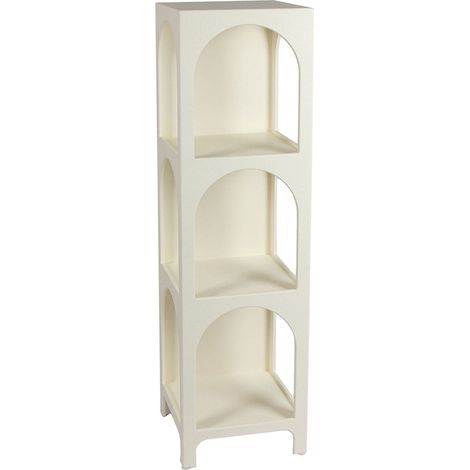 Étagère rectangulaire écru 135x60x36cm – Bois de haute qualité – Facile à assembler et à nettoyer – Pour rangement livres et objets décoratifs – Signes Grimalt (1/4)
