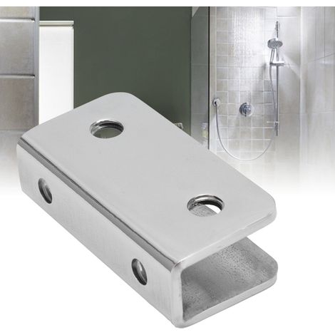 Pince de fixation rectangulaire pour verre, en acier inoxydable 304, pour verre de 8 à 12 mm d'épaisseur. (1/5)