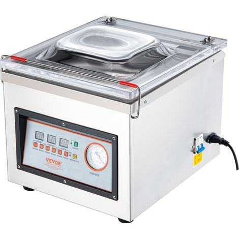 Machine à emballer sous vide à chambre 320 W machine d'emballage sous vide taille compacte 320 mm dans la cuisine domestique et pour un usage commercial pour aliments humides, viandes, marinades (1/5)