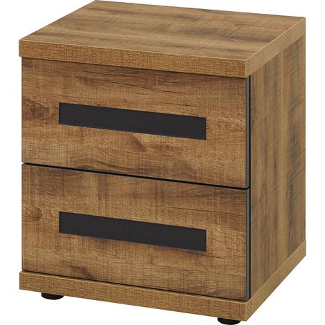Chevet adulte style industriel marron foncé Octoline (1/5)