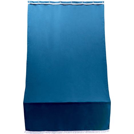 Tenda da Sole per Sormonto 1,4x2,5m in Poliestere con Anelli Ranieri Blu Unito