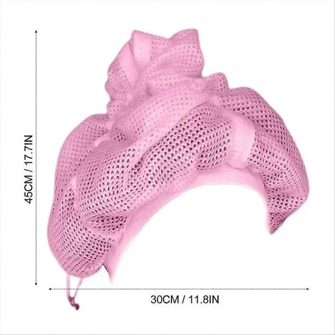 Bonnet de plopping en filet pour cheveux bouclés, séchage à la douche, bonnet de soin réutilisable, taille unique, noir, accessoire de coiffure (1/5)