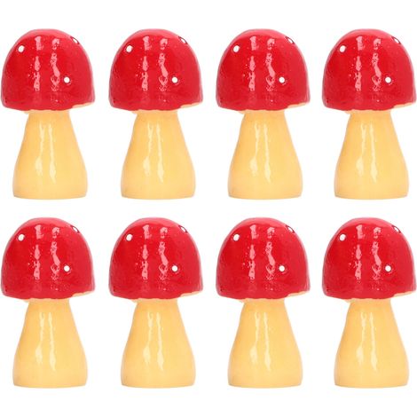 30 Stück Pilzminiatur-Ornamente im Maßstab 1:12 und 1:6 für Puppenhäuser, zur Dekoration von Puppenhauslandschaften (1/5)
