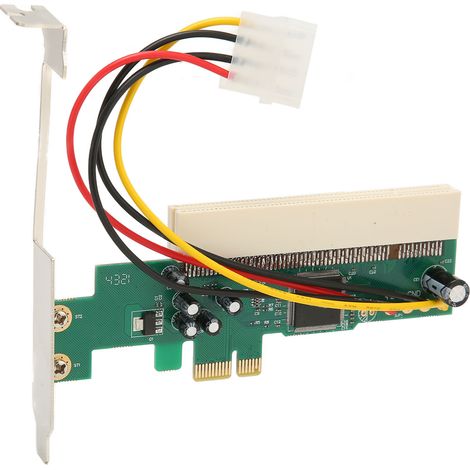 Carte adaptatrice PCI Express vers PCI, transfert de données 2,5 Gbit/s, alimentation 4 broches, Plug and Play, carte d'extension PCI Express (1/5)