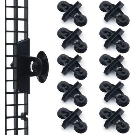 10 Pièces Clips à Ventouse de Séparation pour Aquarium, Clips de Fixation en Verre, Supports d'Isolation pour Panneaux en Plastique pour (Noir) (1/5)