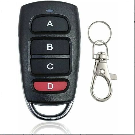 Telecommande Portail - 433,92 MHz - 4 Touches - Duplicateur Code Fixe - Pour Portails et Portes de Garage - 1 Piece (1/4)