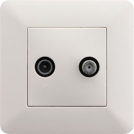 ARTEZO TV bianca da incasso + presa satellitare. (1/4)