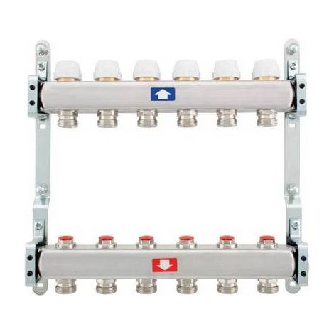 COLLETTORE PREMONTATO CON DETENTORI Misura: 9 vie  1"x3/4