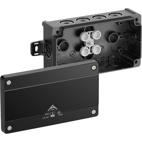 Spelsberg 80200301 Cassetta di derivazione (L x L x A) 87 x 152 x 52 mm Nero IP66 1 pz.