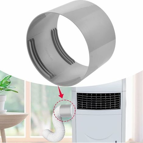 Fensterschlauchadapter für Klimaanlagen, flache Öffnung, für 150 mm/5,9 Zoll mobile Abflussrohre für Klimaanlagen und Wäschetrockner, kein Auslaufen.
