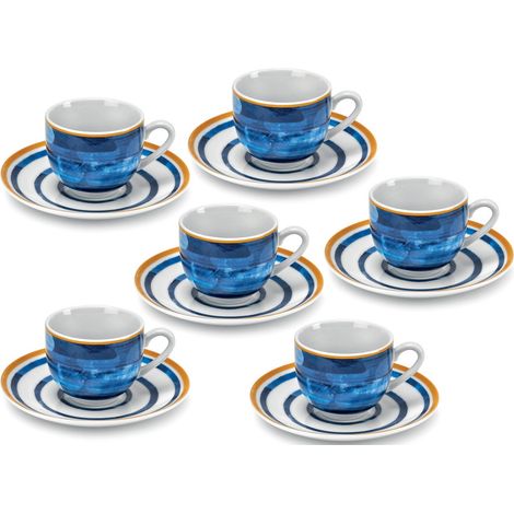 Set 6 tazze caffè Fade Blue Marine