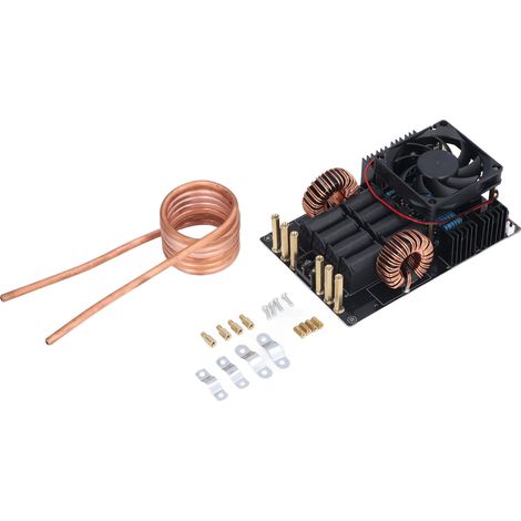 Ortviai Plaque de Chauffage par Induction ZVS 1000 W, Alimentation 12-40 V CC, 50 A, avec Bobine Intégrée