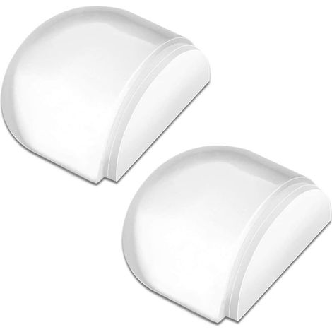 Butée de porte de sol, 2 tampons de porte de sol auto-adhésifs transparents pour protéger la porte et le mur des dommages, transparent (1/5)