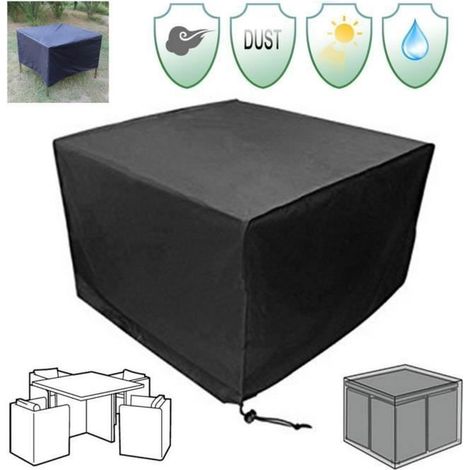 Housse de Protection - - Table de Jardin - Imperméable - Résistante à la déchirure - 115x115x74cm