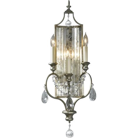 Elstead Gianna - Applique da parete a 3 luci per interni, argento, E14 (1/5)