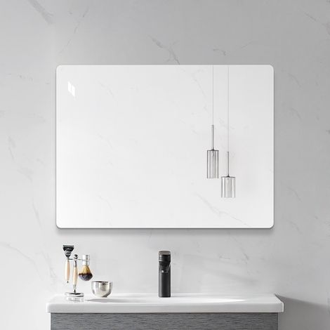 Specchio da parete senza cornice 100x75 cm in vetro argentato, orizzontale o verticale – MEUBLIV (1/5)