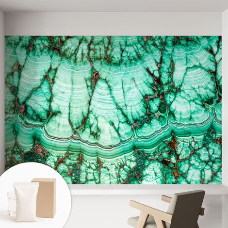 Papier peint intissé avec imprimé pour intérieur moderne application facile a motif - Colle incluse gratuite Motifs verts 152x104 cm (1/5)