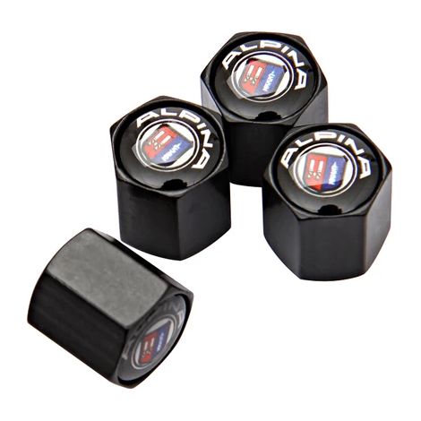 (NOIR) 4 bouchons de valve de pneu en métal - Accessoires auto compatibles avec M M3 M5 M6 E90 E34 E36 E46 E60 E90 E39 E70 F10 F20 X5 X6 (1/5)