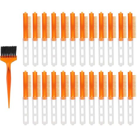 Bigoudis ondulés pour cheveux bouclés, barre à friser mousseuse, outil de coiffure professionnel (Orange Transparent Type 13) (1/5)
