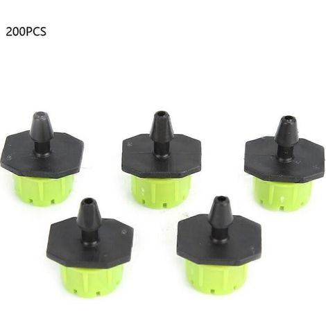 Irrigation Dripper Plant Flower Watering Nozzle Drip Sprinkler Spray Head Garden Accessories200Pcs S Size Light Green