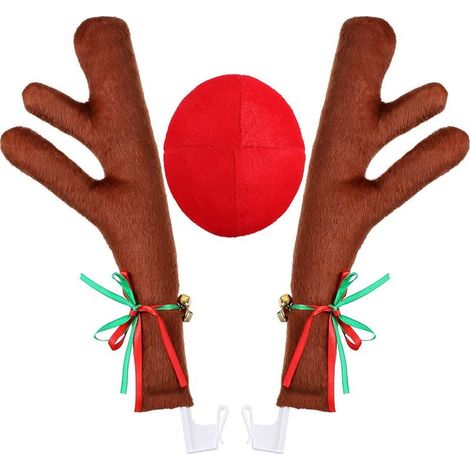 Costume de voiture de renne de noël, bois pour décor de camion SUV (1/5)