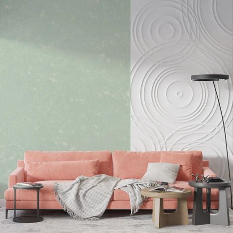 Papier Peint Art & Déco - Marbré Vert Clair - 150 x 250 cm (1/2)
