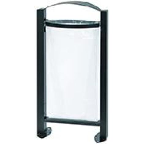 Corbeille vigipirate sur pied Arkea - 60l - anthracite mat - RAL 7016