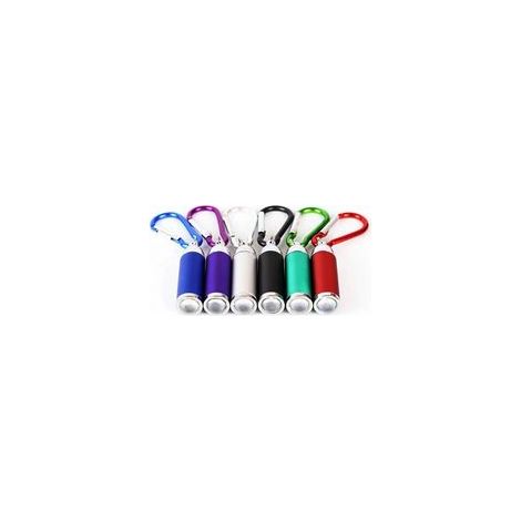 Lot de 6 mini lampes de poche porte-clés en aluminium, 6 couleurs, lampe portable LED petite pour l'école, l'extérieur, la chasse, la randonnée, urgence