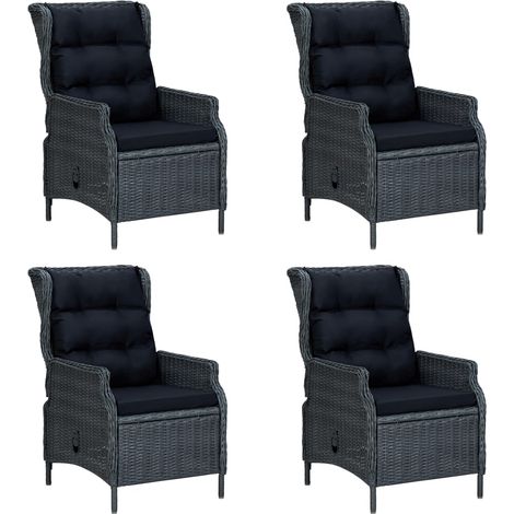 Maison Exclusive - Set Mobili da Pranzo per Giardino 5 pz Grigio Scuro