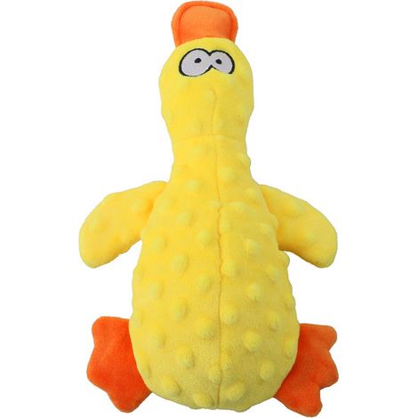 Jouet pour chien couineur, peluche à mâcher pour les molaires, canard mignon, jouet interactif résistant pour chien (1/4)