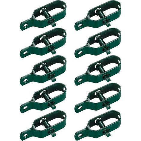 10 Pièces Tendeur Grillage, Tendeur de Clôture, Tendeurs à Fil Barbelé, Kit de Connecteurs Tendeur de Corde pour Fil de Tension (Vert)