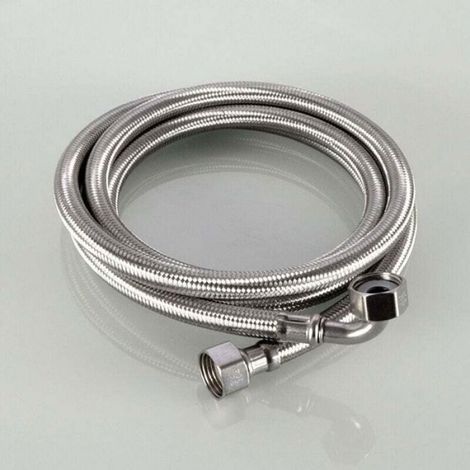 Tuyau Robinet Acier Inoxydable 304 - Filetage Femelle 20 x 27 mm - Longueur 150 cm - Pour Cuisine et Salle De Bain - 1 Pièce (1/3)