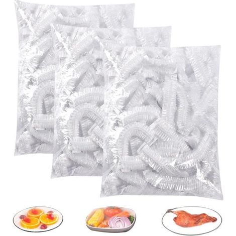 300 pcs Couvre plat elastique réutilisabl, charlotte alimentaire reutilisable, Film Alimentaire transparent pour conserver
