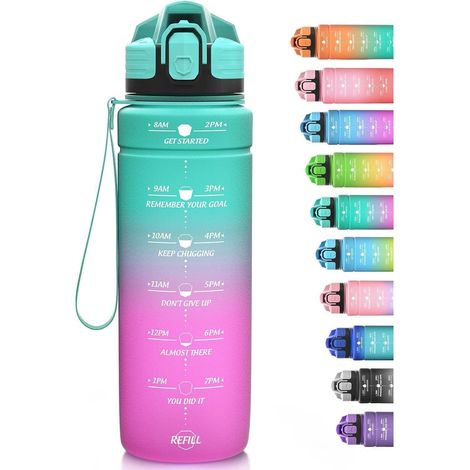 Trinkflasche 500ml Kinder Auslaufsicher 17oz-emeraldpurple 500 ml (1/5)