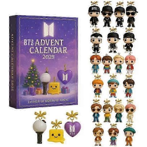 Calendrier de l'Avent BTS - Boîte Surprise - Cadeau de Noël