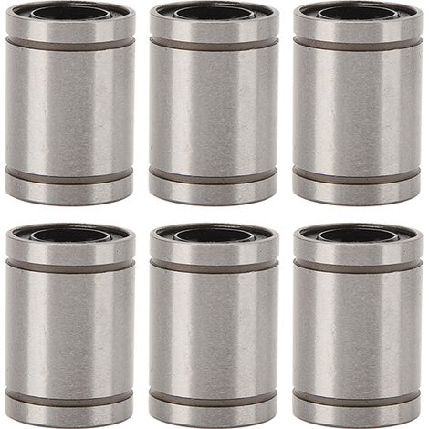 Lot de 10 roulements à billes linéaires LM12UU, diamètre intérieur 12 mm, diamètre extérieur 21 mm, longueur 30 mm, en acier allié, douille de mouvement linéaire pour cylindre (1/5)