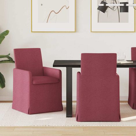 Esszimmerstühle 2 pcs Weinrot 57 x 67 x 95 cm Stoff