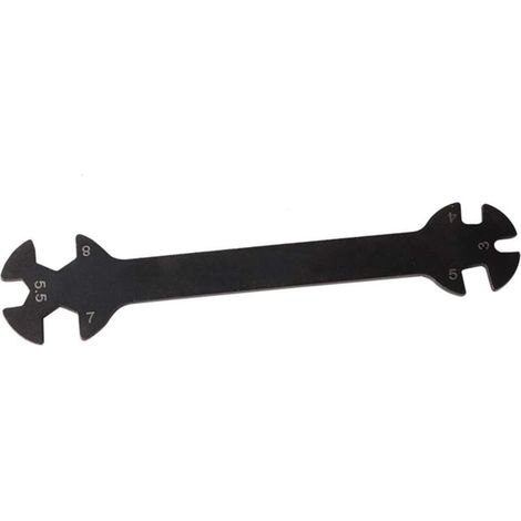 1 piece 6 in 1 hand tool nut pull rod 3 4 5 7 8 5.5 MM portable wrench for tensioner adjustment (black) (1/5)