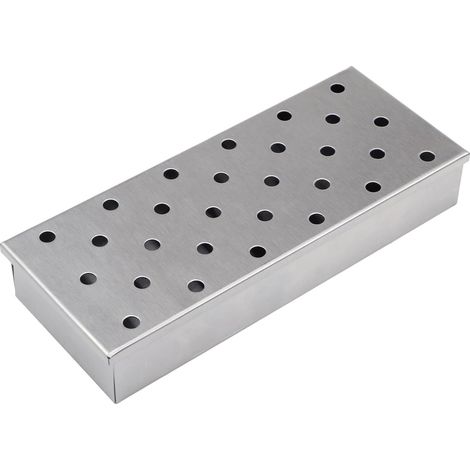 Fumoir Barbecue - 1 Pièce - Acier Inoxydable - Pour Copeaux De Bois - Gaz Et Charbon - 23 x 9 x 4 cm (1/5)
