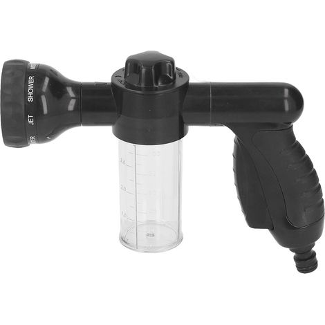 Buse de lavage haute pression pour tuyau d'arrosage, pistolet mousse 8 modes, jet puissant, nettoyage voiture et jardin, accessoire robuste. (1/5)