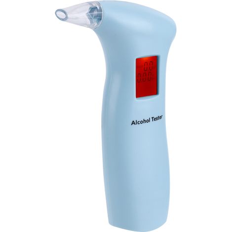 Alcoolémie avec éthylotest, détecteur d'alcoolémie au volant et analyseur de vin, écran LCD pour usage professionnel (bleu). (1/5)