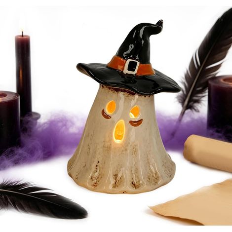 Fantôme Halloween Centre De Table Fantôme Lumineux À Chapeau De Sorcière Décorations Fête Halloween Pour Soirée Festival, Dortoir, Bureau, Cheminée, Manteau, Pièce, Cuisine, (1/5)
