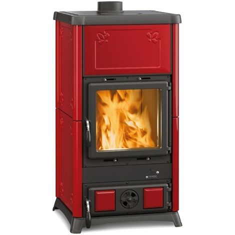 Nordica – Poêle à bois céramique 8,3 kW – Foyer en fonte avec post-combustion – Rendement 86,4 % – Pour bûches jusqu'à 33 cm