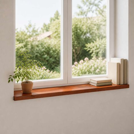 Appuis de fenêtre 2 pc Marron 110 x 25 x 2 cm (1/5)