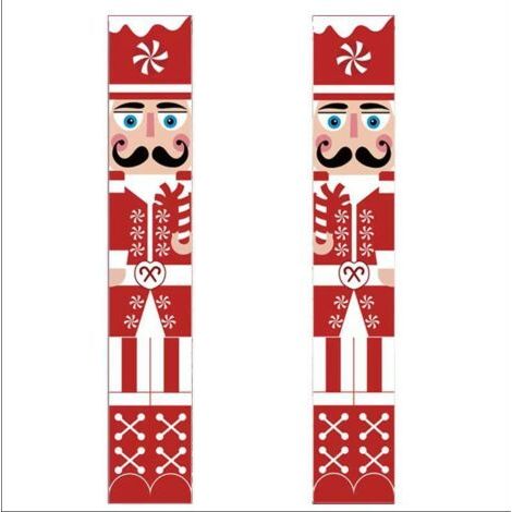 PA Nussknacker-Soldat-Veranda-Schild, Banner zum Aufhängen an der Haustür, Zuckerstange, süßeste Weihnachtsfeiertagsdekoration für den Innen- und Außenbereich (1/5)