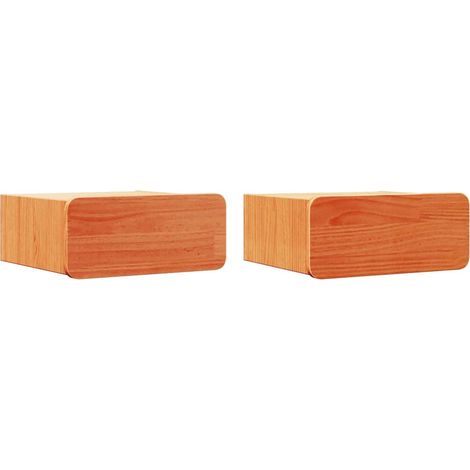 Maison Exclusive - Nachttisch 2 pcs Wachsbraun 39 x 34 x 16,5 cm