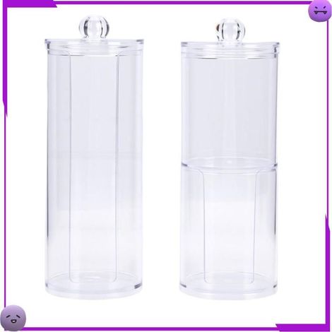 AUCUNE Porte-rondelles en coton Ensemble de supports ronds en coton acrylique, distributeur parfum maquillage Ensemble deux pièces (1/5)