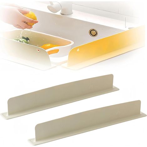 Durable silicone kitchen sink splash guard with powerful suction cup, soft water retention board, durable silicone bathroom sink protector