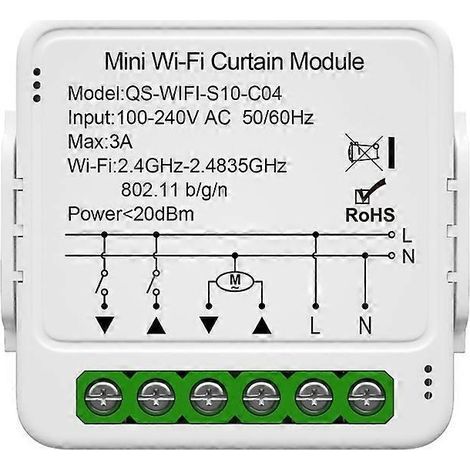 5A pour module de commande vocale et de minuterie pour rideaux intelligents Tuya WiFi ZigBee, stores et volets roulants motorisés électriques (1/5)